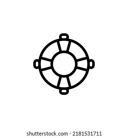 Lifebuoy line icon vector design