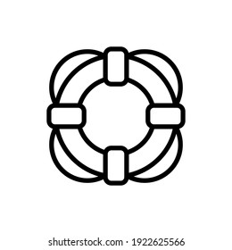 lifebuoy line icon vector illustration design