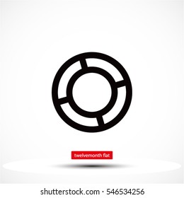 lifebuoy . line vector icon