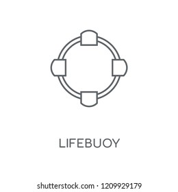 Lifebuoy linear icon. Lifebuoy concept stroke symbol design. Thin graphic elements vector illustration, outline pattern on a white background, eps 10.
