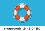 Lifebuoy logo elements, lifeguard lifesaver web vector illustration, ring lifebuoys life safety survival swimming saver icons for lifesaving concepts