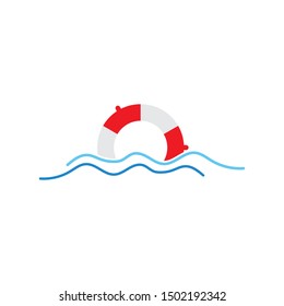 Lifebuoy logo icon vector ilustration template