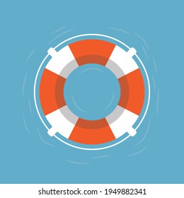 Lifebuoy. Marine lifeguard equipment. EPS10