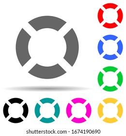 Lifebuoy multi color style icon. Simple thin line, outline vector of web icons for ui and ux, website or mobile application