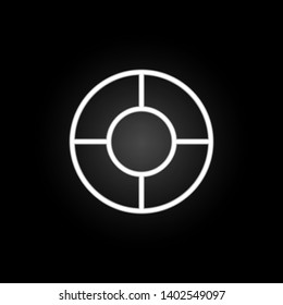 Lifebuoy neon icon. Elements of summer set. Simple icon for websites, web design, mobile app, info graphics