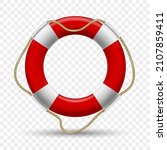 Lifebuoy on transparent. Lifeguard buoy isolated, float safe life guard, rescue saver, swim circle lifesaver, lifesaving ring buoy, vector water swimming safety lifebelt