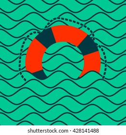 Lifebuoy on the water