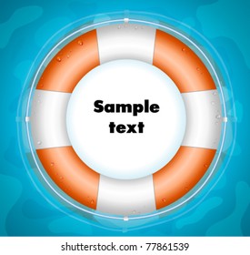 lifebuoy  on a water background