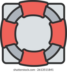 Lifebuoy Outline Filled Style Icon