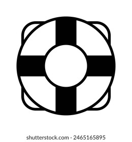lifebuoy outline icon, simple vector design
