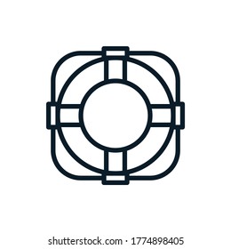 Lifebuoy outline icons. Vector illustration. Editable stroke. Isolated icon suitable for web, infographics, interface and apps.