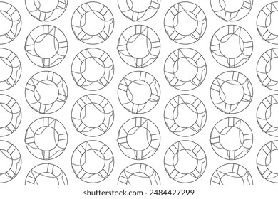 Lifebuoy pattern coloring page with repeating designs. Perfect for both kids and adults to color and enjoy.