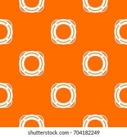 Lifebuoy pattern repeat seamless in orange color for any design. Vector geometric illustration