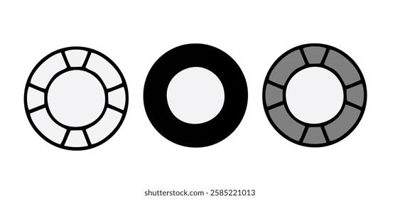 Lifebuoy related glyph icon. Isolated on white background. illustration.