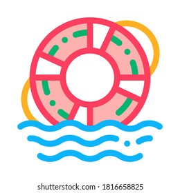 lifebuoy rescue tool icon vector. lifebuoy rescue tool sign. isolated contour symbol illustration