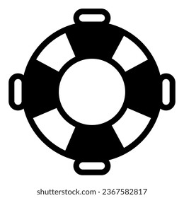 Lifebuoy, ring buoy, lifesaver sólido icono, concepto de diseño web, signo de vector de desarrollo web sobre fondo blanco, icono de estilo glifo para concepto móvil y diseño web. Gráficos vectoriales