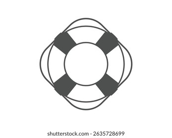 lifebuoy ring design, vector, isolated on transparent background