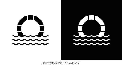 Rettungsring Symbol lineares Logo einzeln