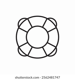 lifebuoy ring icon sign vector