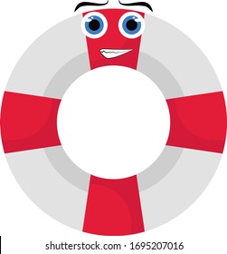 Lifebuoy ring, illustration, vector on white background
