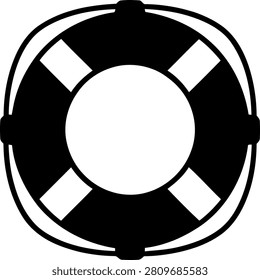 Lifebuoy ring nautical safety icon with lifebuoy lifebelt nautical maritime protection emergency survival swimming