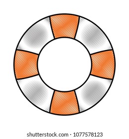 lifebuoy safety float icon design