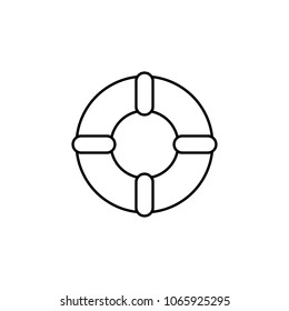 lifebuoy safety safety symbol line black vector icon