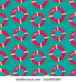 lifebuoy seamless pattern vector illustration background