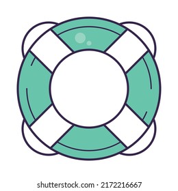 lifebuoy security icon flat isolated