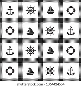 Lifebuoy, Ship steering, Anchor, Ship pattern