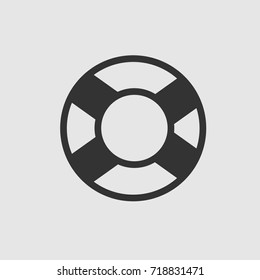 Lifebuoy simple isolated vector icon eps 10.