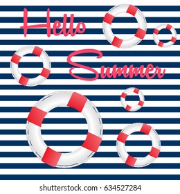 Lifebuoy, stripes background