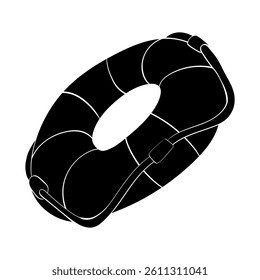 lifebuoy style solid cute doodle illustration