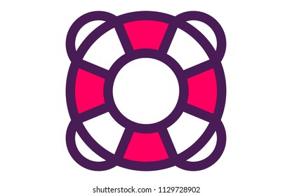 Lifebuoy, Two Color Icon