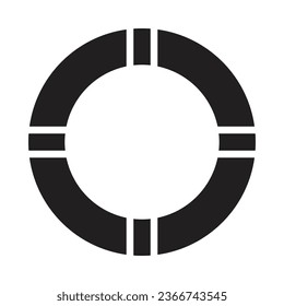 Lifebuoy Vector Glyph Icon For Personal And Commercial Use.
