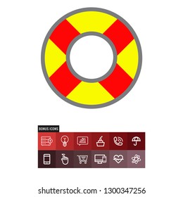 Lifebuoy vector icon