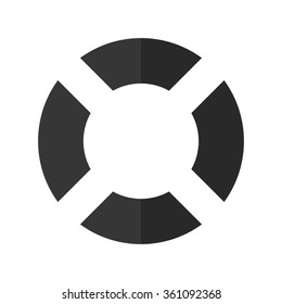lifebuoy  - vector icon
