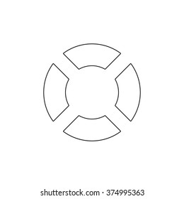 lifebuoy  - vector icon