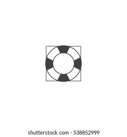 Lifebuoy Vector Icon.