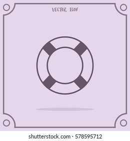 Lifebuoy Vector Icon.