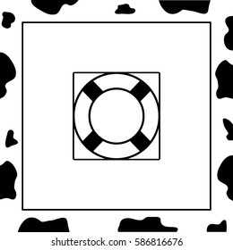 Lifebuoy Vector Icon.