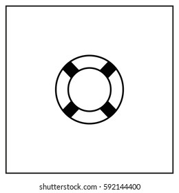 Lifebuoy  Vector Icon.