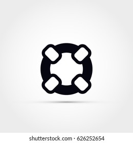 Lifebuoy vector icon