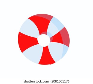 Lifebuoy vector icon. Cartoon marine illustration.