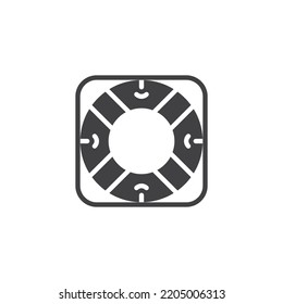 Icono de vector de animación. signo plano relleno para concepto móvil y diseño web. Icono de glifo salvavidas. Símbolo, ilustración del logotipo. Gráficos vectoriales