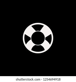 lifebuoy vector icon. flat lifebuoy design. lifebuoy illustration for graphic 