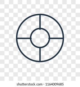 Lifebuoy vector icon isolated on transparent background, Lifebuoy logo concept