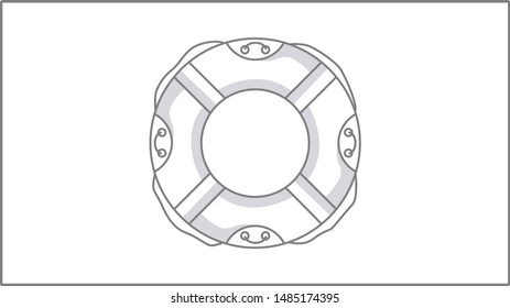 Lifebuoy vector icon. Vector linear icon. Help Illustration. Drawing.