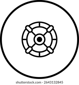 Lifebuoy vector icon with a minimalist design representing safety and support