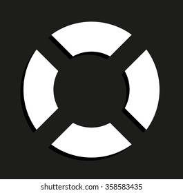 lifebuoy -  vector icon with shadow